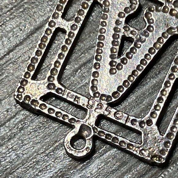 925 Sterling Silver Letter “A” Pendant - Picture 11 of 13